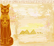 Stylized Egyptian cat