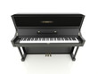 Black rendered piano