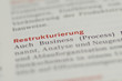 Restrukturierung Definition auf Papier