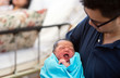 Photo: Asian newborn baby and daddy Asian newborn baby and daddy