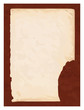 Pt-Old book paper with brown cardboard background in vector