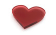 Illustration: 3d rendering of transparent heart on white background 3d rendering of transparent heart on white background