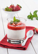 Photo: Panna cotta con fragole Panna cotta con fragole