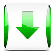 arrow down, button glossy green