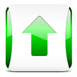 arrow up, button glossy green