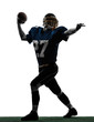Photo: quarterback american throwing football player man silhouette quarterback american throwing football player man silhouette