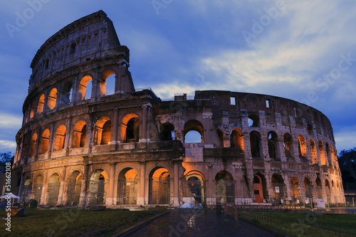 Photo: Colosseum at dusk in Rome Colosseum at dusk in Rome