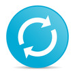 reload blue circle web glossy icon