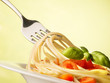 fork with spaghetti
