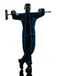 Photo: man janitor cleaner cleaning silhouette man janitor cleaner cleaning silhouette