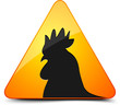 Vektör: Bird danger sign Bird danger sign