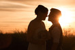 Lesbian Couple at Sunset