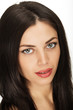 girl  portrait with beautiful  black long hair