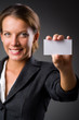 Photo: Woman with the blank message Woman with the blank message