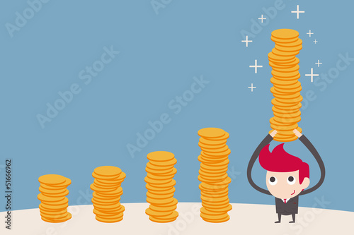 Vector: businessman being part of a chart businessman being part of a chart