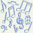 Vektor: Musical notes doodles Musical notes doodles