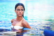 Woman in swimming pool