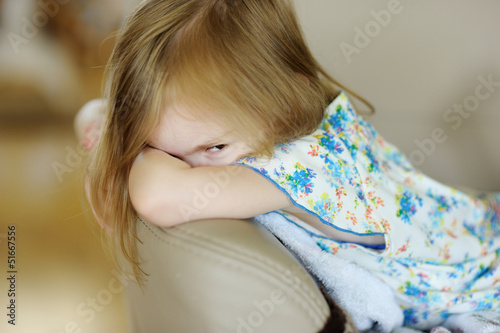 Photo: Portrait of little angry girl Portrait of little angry girl