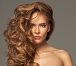 Fashion photo of blonde beauty with natural make-up