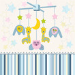 carousel baby for crib vector