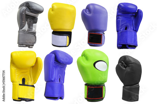 Photo: boxing gloves under the white background boxing gloves under the white background