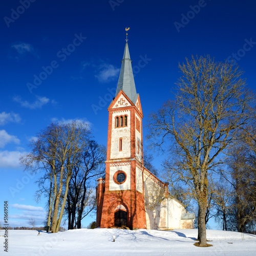 Photo: old Lutheran church in Krimulda, Latvia old Lutheran church in Krimulda, Latvia