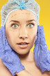 Photo: Attractive female before plastic surgery. studio yellow Attractive female before plastic surgery. studio yellow