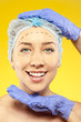Photo: plastic reconstructive surgery on face. young lady. studio plastic reconstructive surgery on face. young lady. studio