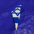 Israel map flag in abstract ocean illustration
