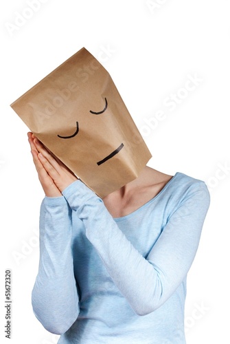 Photo: a sleeping paper bag head a sleeping paper bag head