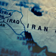Foto: paper map iran paper map iran