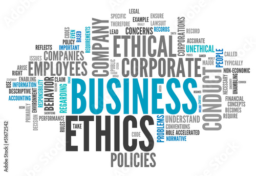 Illustration: Word Cloud "Business Ethics" Word Cloud "Business Ethics"