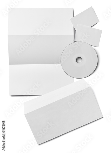 Photo: leaflet letter business card white blank paper template leaflet letter business card white blank paper template