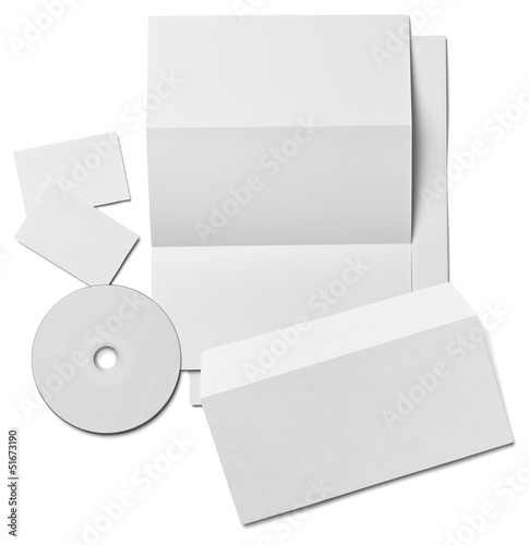 Photo: leaflet letter business card white blank paper template leaflet letter business card white blank paper template