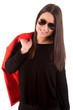 Beautiful fashion woman with sunglasses