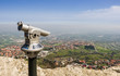 Rimini view from San Marino fortress - Adriatic Coast, Italy