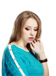 upset pretty woman