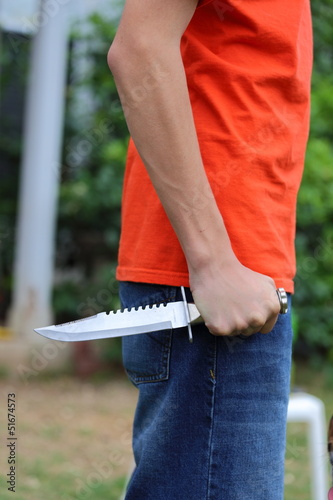 Photo: Holding a Knife Holding a Knife