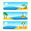 beach banners with hand drawn design