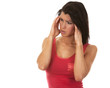 woman with a headache