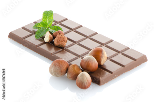 Photo: Chocolate Bar with hazelnuts Chocolate Bar with hazelnuts