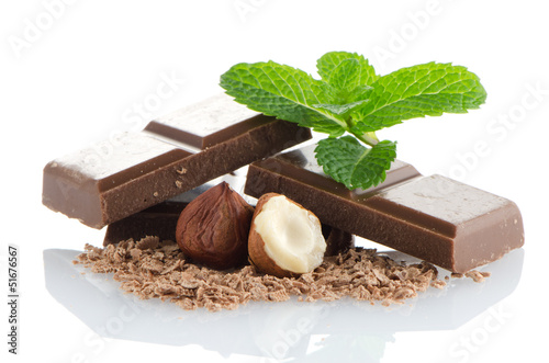 Photo: Chocolate Bar with hazelnuts Chocolate Bar with hazelnuts