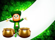 Leprechaun for st patrick's day with golden pot