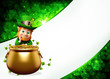 Leprechaun for st patrick's day with golden pot