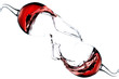 Red wine splashing
