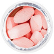 pink pills in white pillbox