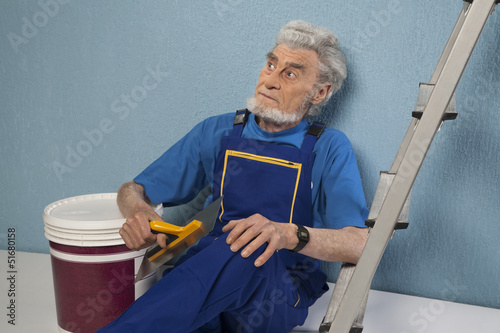 Photo: old master plasterer of mystery in your hands old master plasterer of mystery in your hands