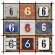 Collage of House Numbers Six