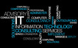 Information technology consulting IT computer tag cloud