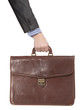canvas print picture - Businessman holding briefcase